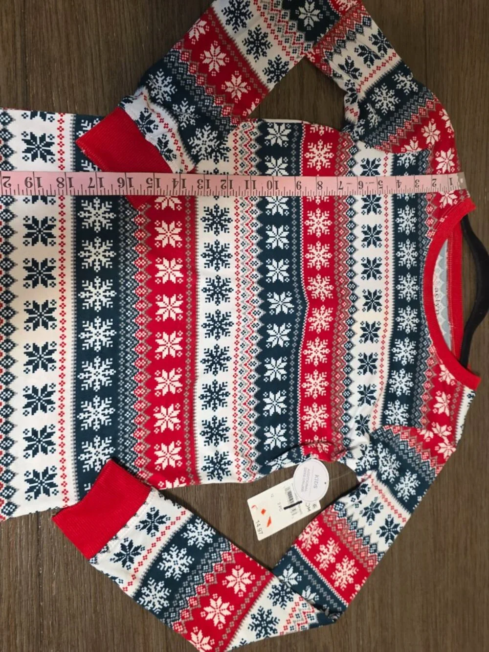 Jaclyn Girls Fair Isle Snowflake Pajama Set NWT Size 12 Christmas